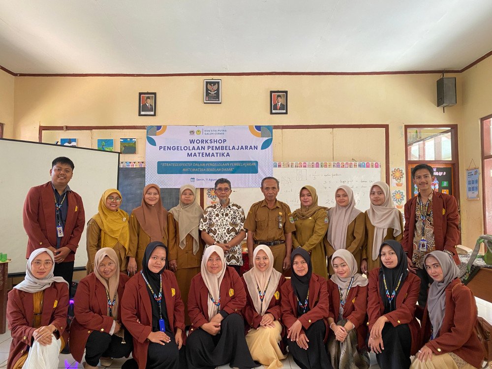 Mahasiswa KKN STAI Putra Galuh Ciamis Menyelenggarakan Workshop Pengelolaan Pembelajaran Matematika di SD Negeri 3 Jalatrang